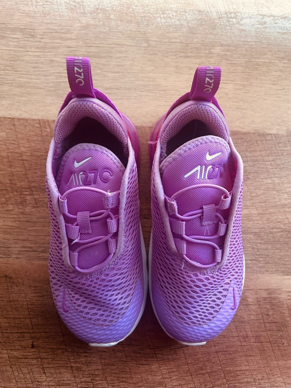 Nike Air Max 270 Kids Purple Athletic Sneakers, Size 9C. - Picture 6 of 15